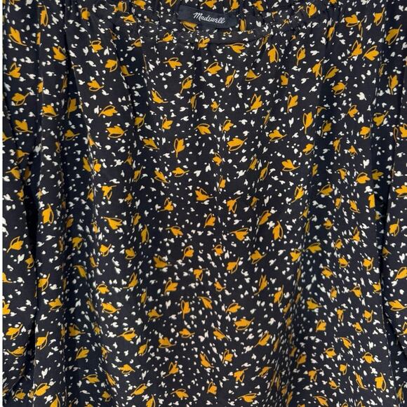 Madewell Women’s 100% Silk Off-the-Shoulder Top in Falling Leaves Size Medium - Picture 9 of 10